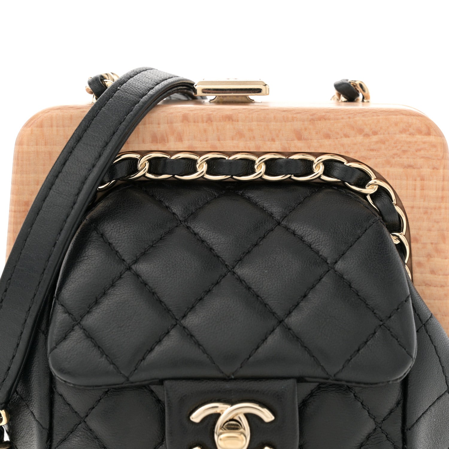 Chanel Lambskin Quilted Hollywood Clutch Black 8 of 10