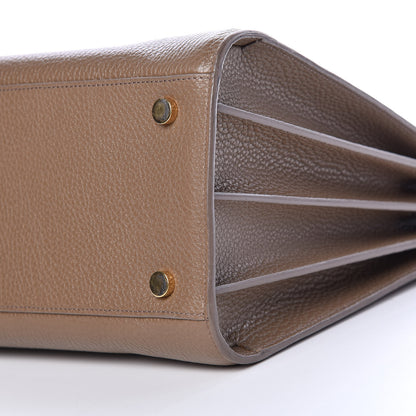 Saint Laurent Grained Calfskin Small Sac De Jour Taupe 9 of 9