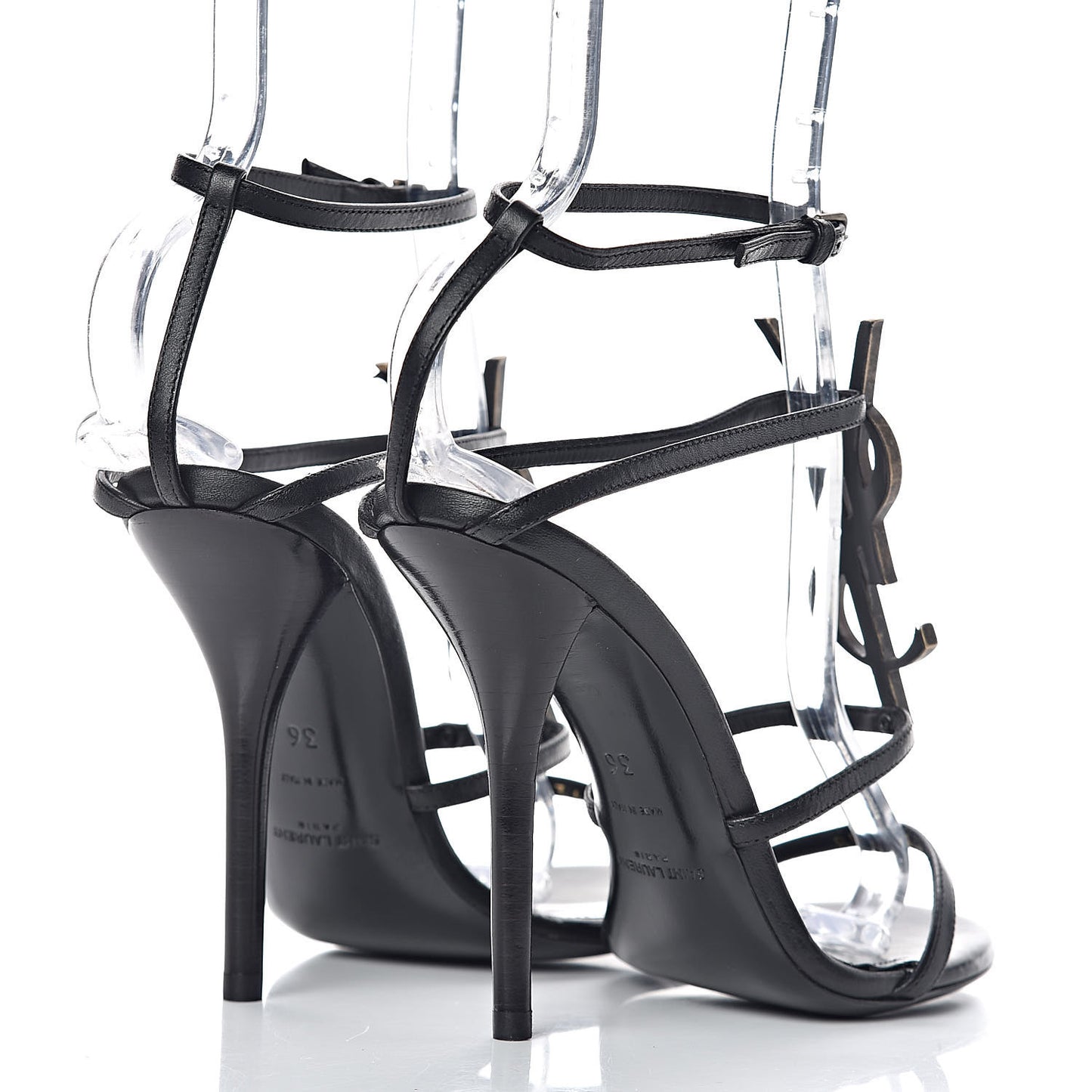Calfskin Cassandra 110 Sandals 36 Black