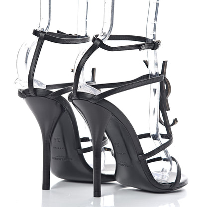 Saint Laurent Calfskin Cassandra 110 Sandals 36 Black 4 of 8