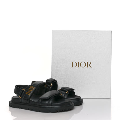 Christian Dior Lambskin Dioract Sandals 36 Black 9 of 9