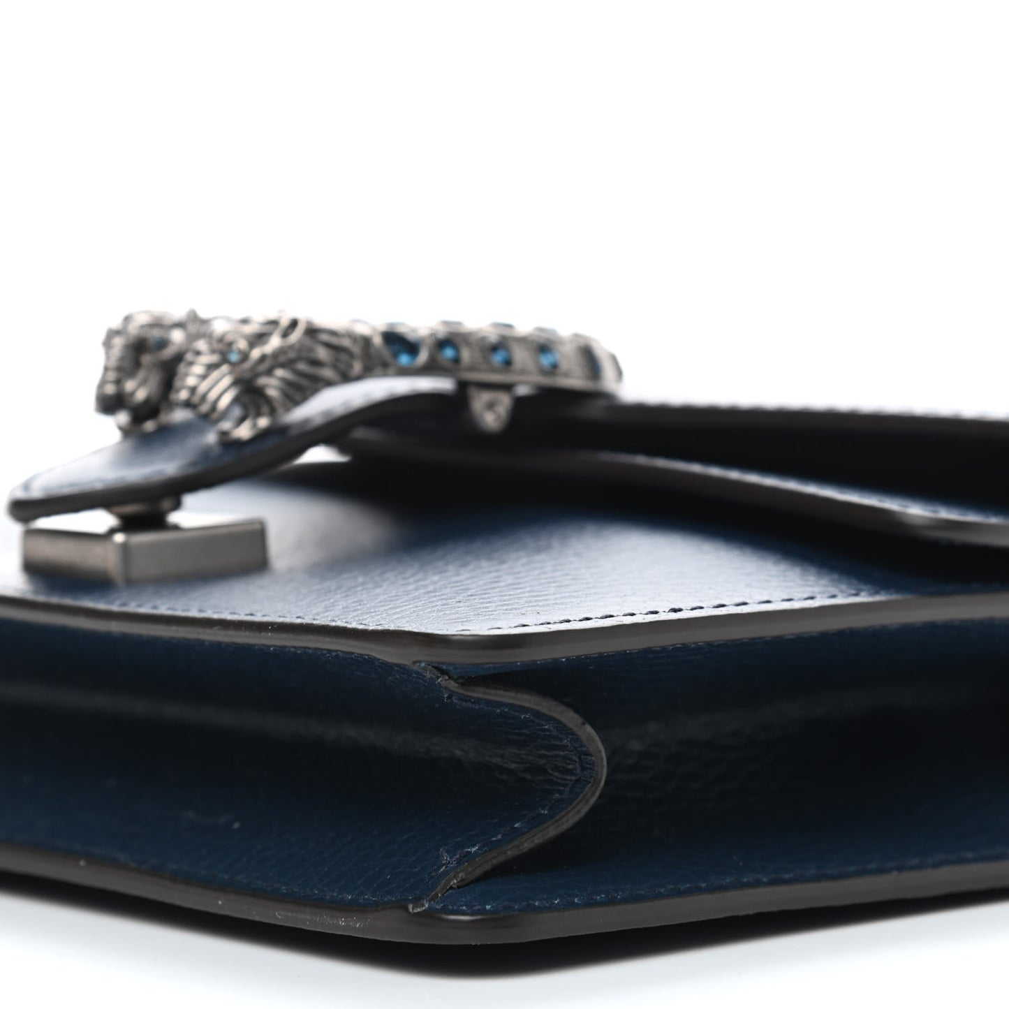 Dollar Calfskin Crystal Mini Dionysus Shoulder Bag Blue Agata Montana Sapphire