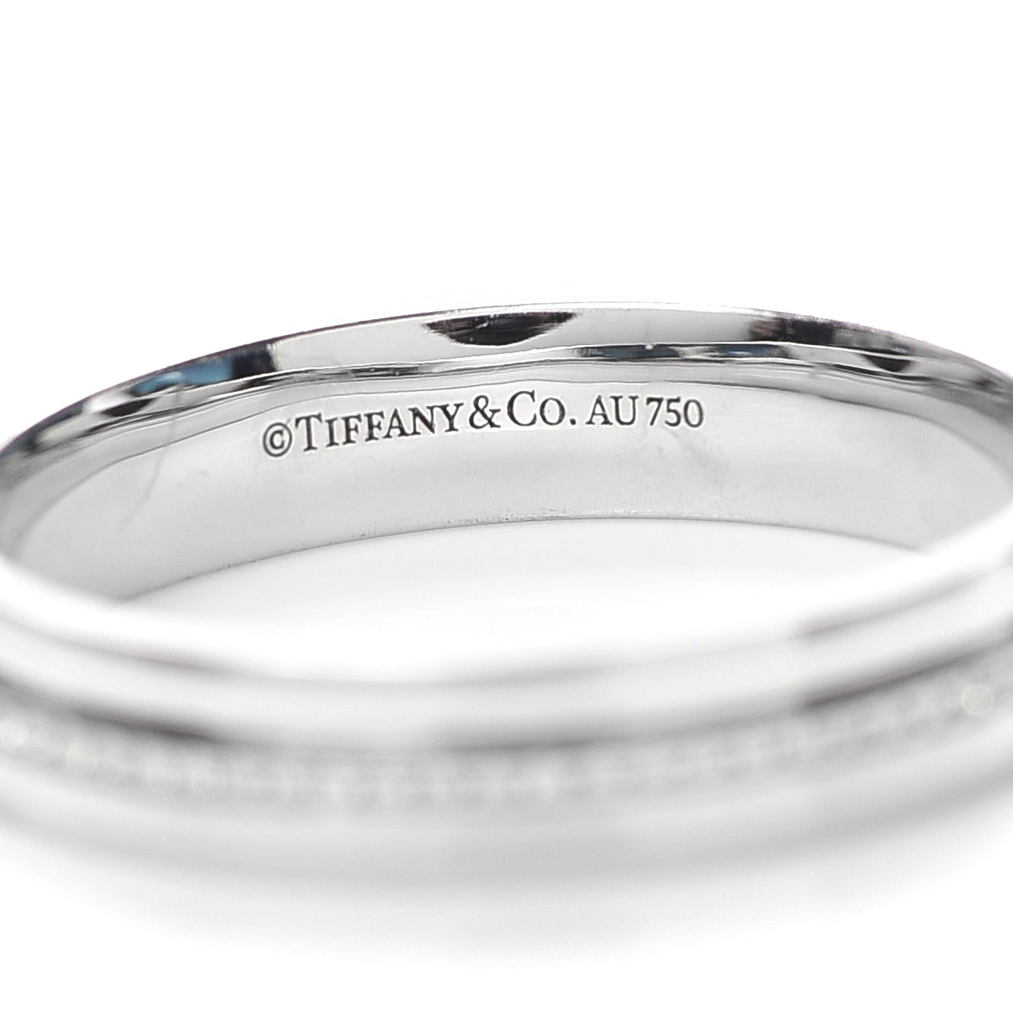 18K White Gold Diamond Narrow T Two Ring 65 11