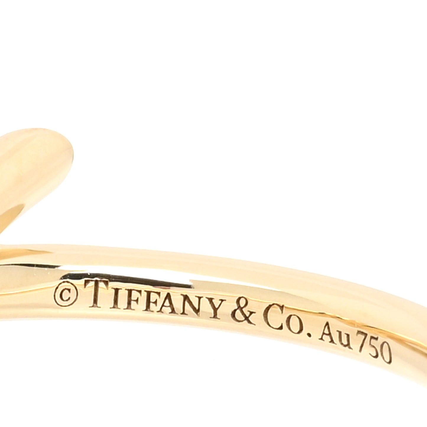 18K Yellow Gold Diamond Small Knot Ring 45 3.5