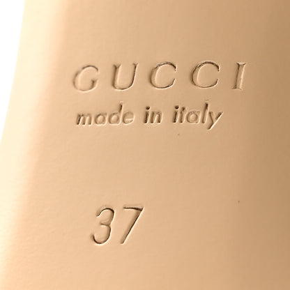 Gucci Shiny Calfskin Castello Bamboo Heel Sandals 36.5 New Pink 7 of 9