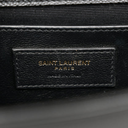 Saint Laurent Grain De Poudre Medium Classic Monogram Kate Satchel Black 7 of 11