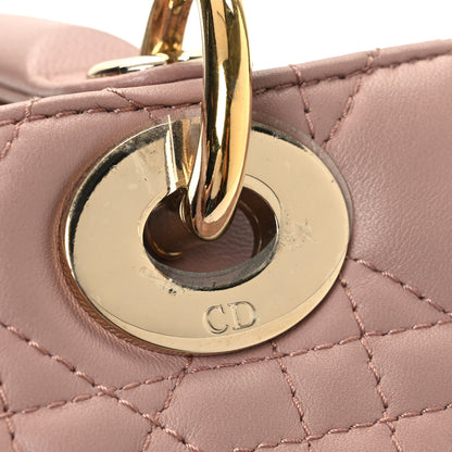 Christian Dior Lambskin Cannage Small My ABCDior Lady Dior Blush 12 of 13