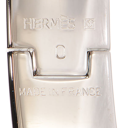 Hermes Enamel Narrow H Bracelet PM White 4 of 4