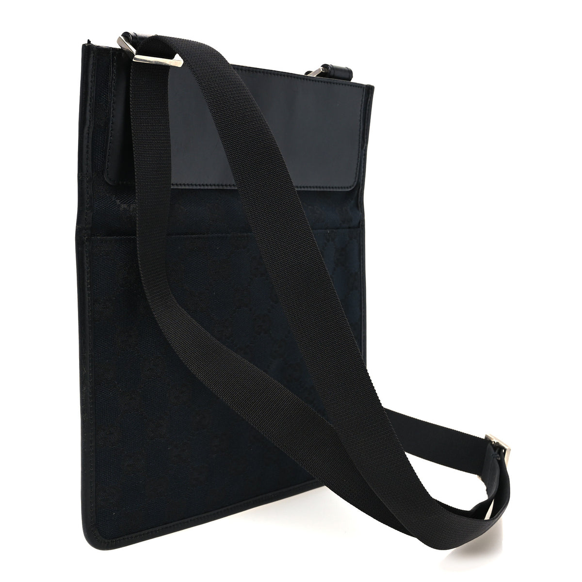 Gucci GG Monogram Messenger Crossbody Bag Black Navy 3 of 10