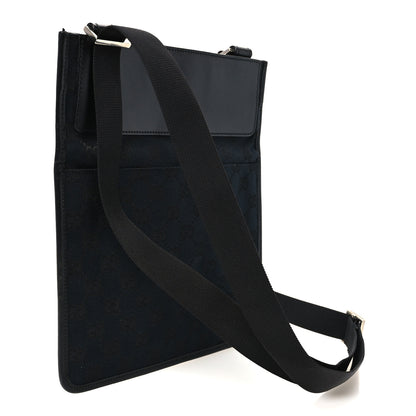 Gucci GG Monogram Messenger Crossbody Bag Black Navy 3 of 10