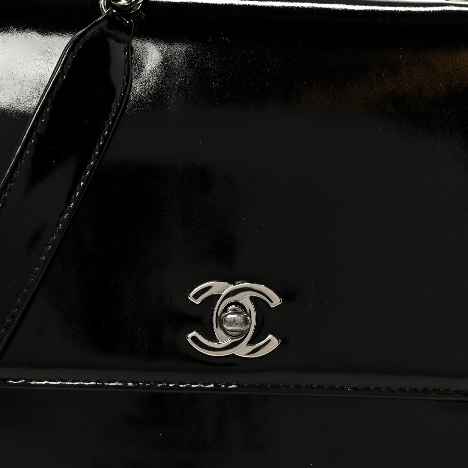 Chanel Glazed Calfskin Single Flap Black 9 of 11