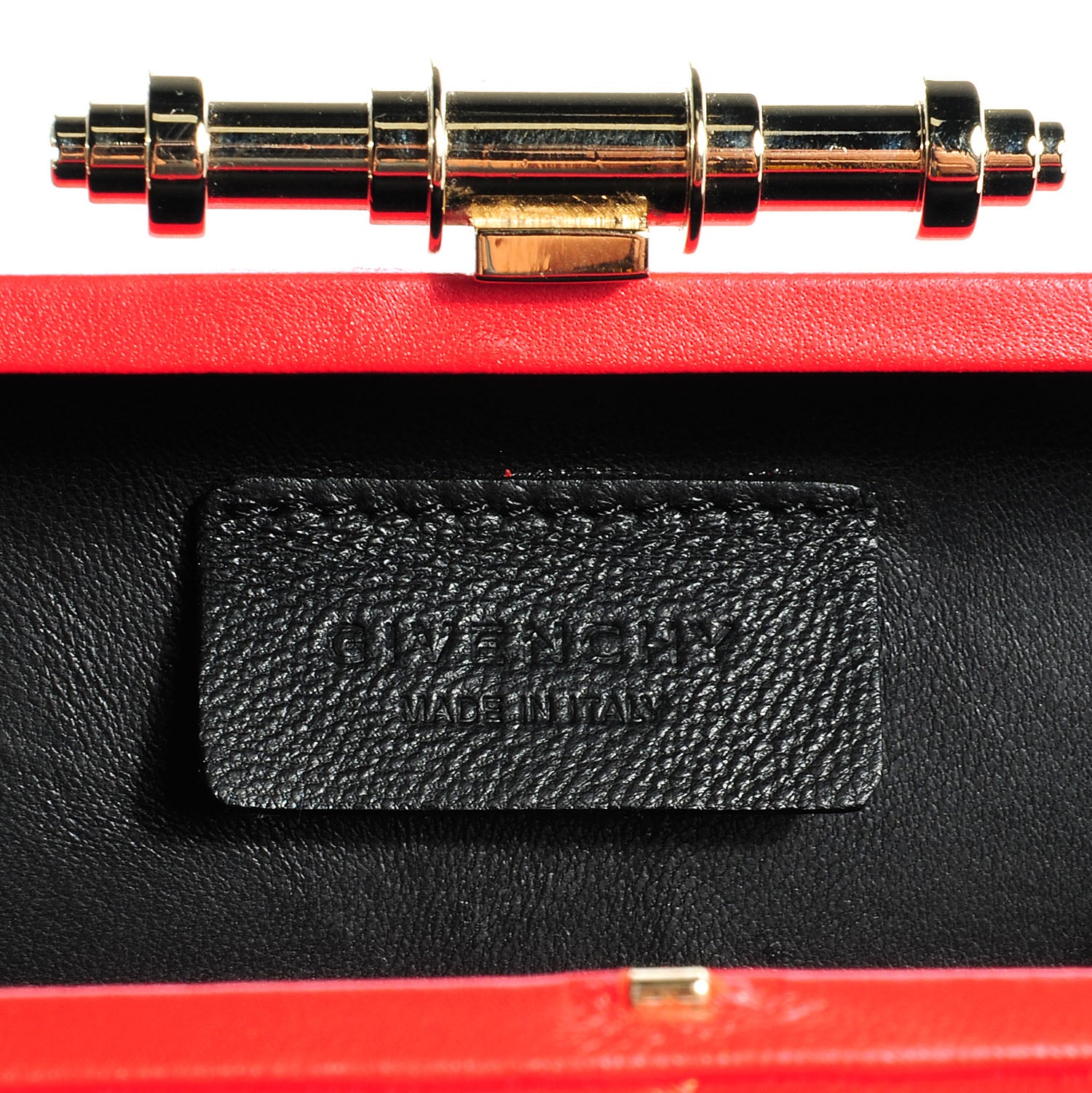 Givenchy Lambskin Quilted Obsedia Minaudiere Clutch Red 6 of 7