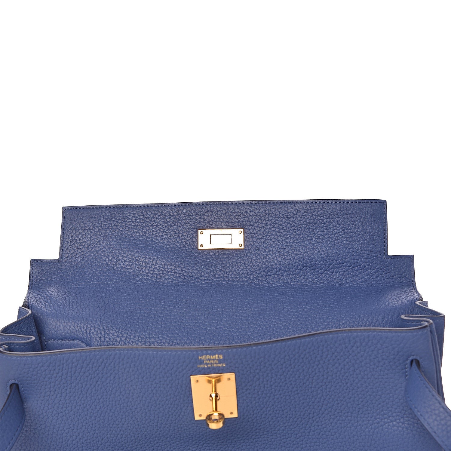 Hermes Taurillon Clemence Kelly Retourne 32 Bleu Brighton 28 of 42