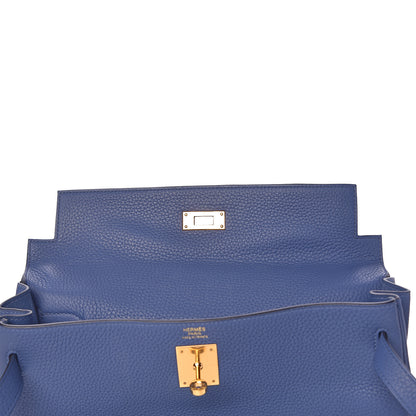Hermes Taurillon Clemence Kelly Retourne 32 Bleu Brighton 28 of 42