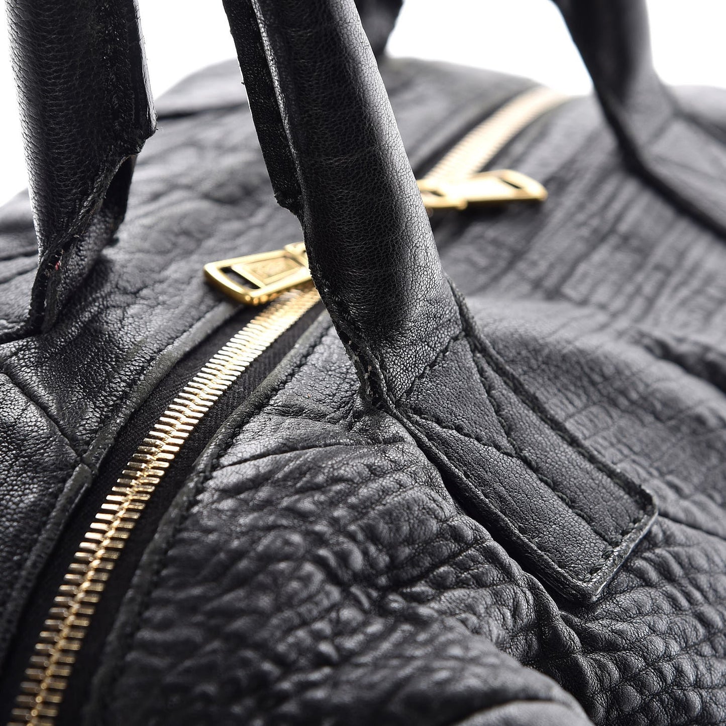 Pebbled Lambskin Medium Easy Sac Black