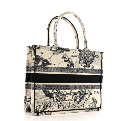 Christian Dior Canvas Zodiac Toile De Jouy Embroidered Medium Book Tote Latte 3 of 12