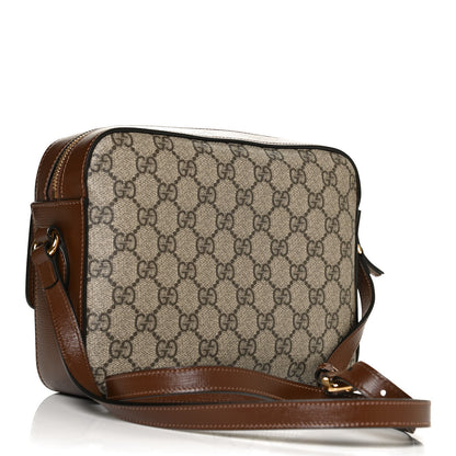 Gucci GG Supreme Monogram Small Horsebit 1955 Shoulder Bag Beige Brown Sugar 3 of 14