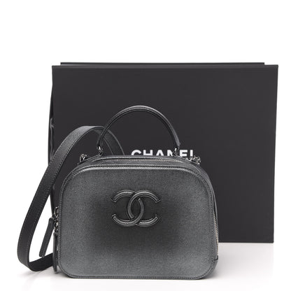 Chanel Metallic Caviar Small Coco Curve Vanity Bag Black Ruthenium 12 of 12