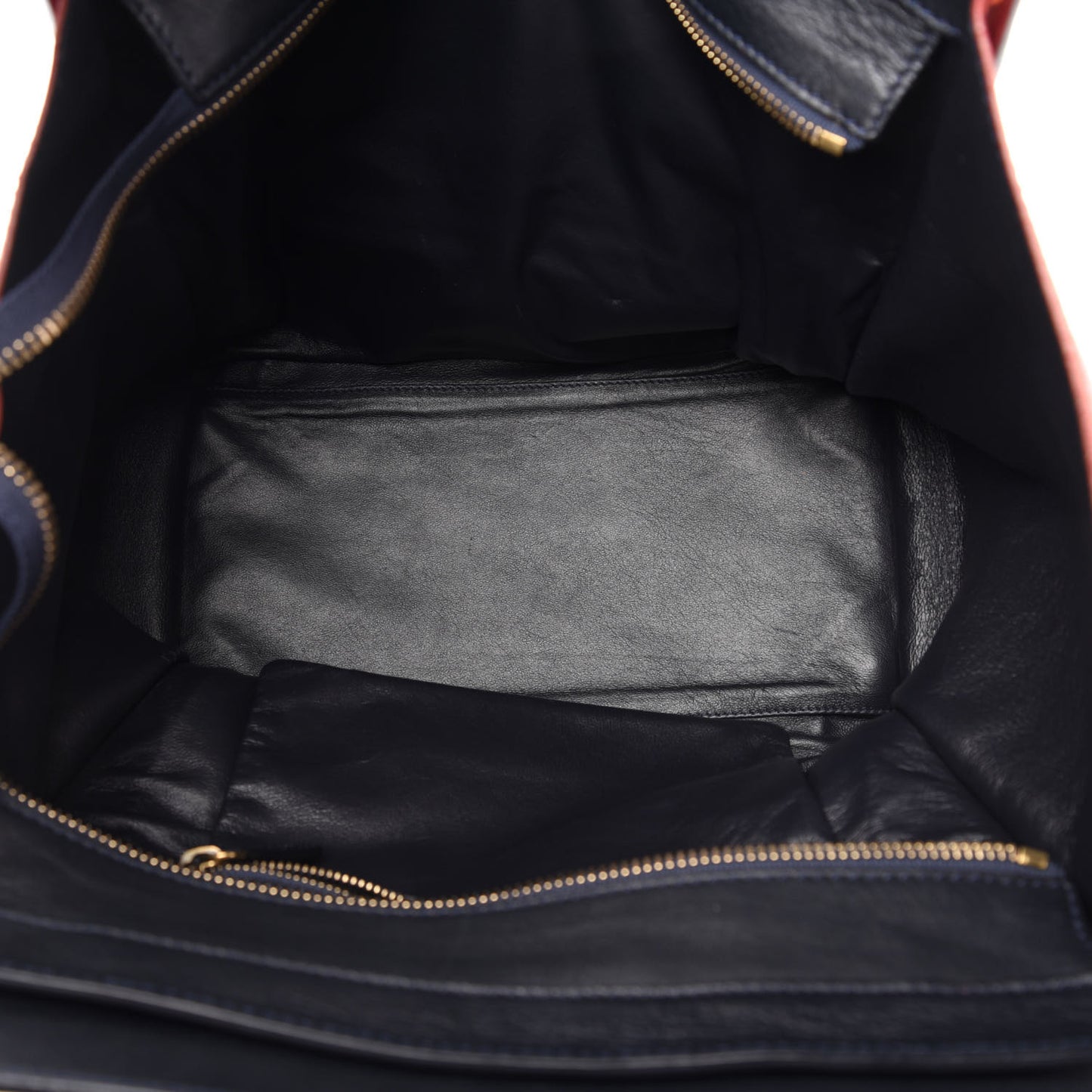 Calfskin Linen Mini Tri-Color Luggage Poppy