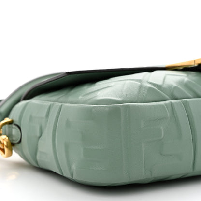 Fendi Nappa FF 1974 Embossed Baguette Menta 9 of 10