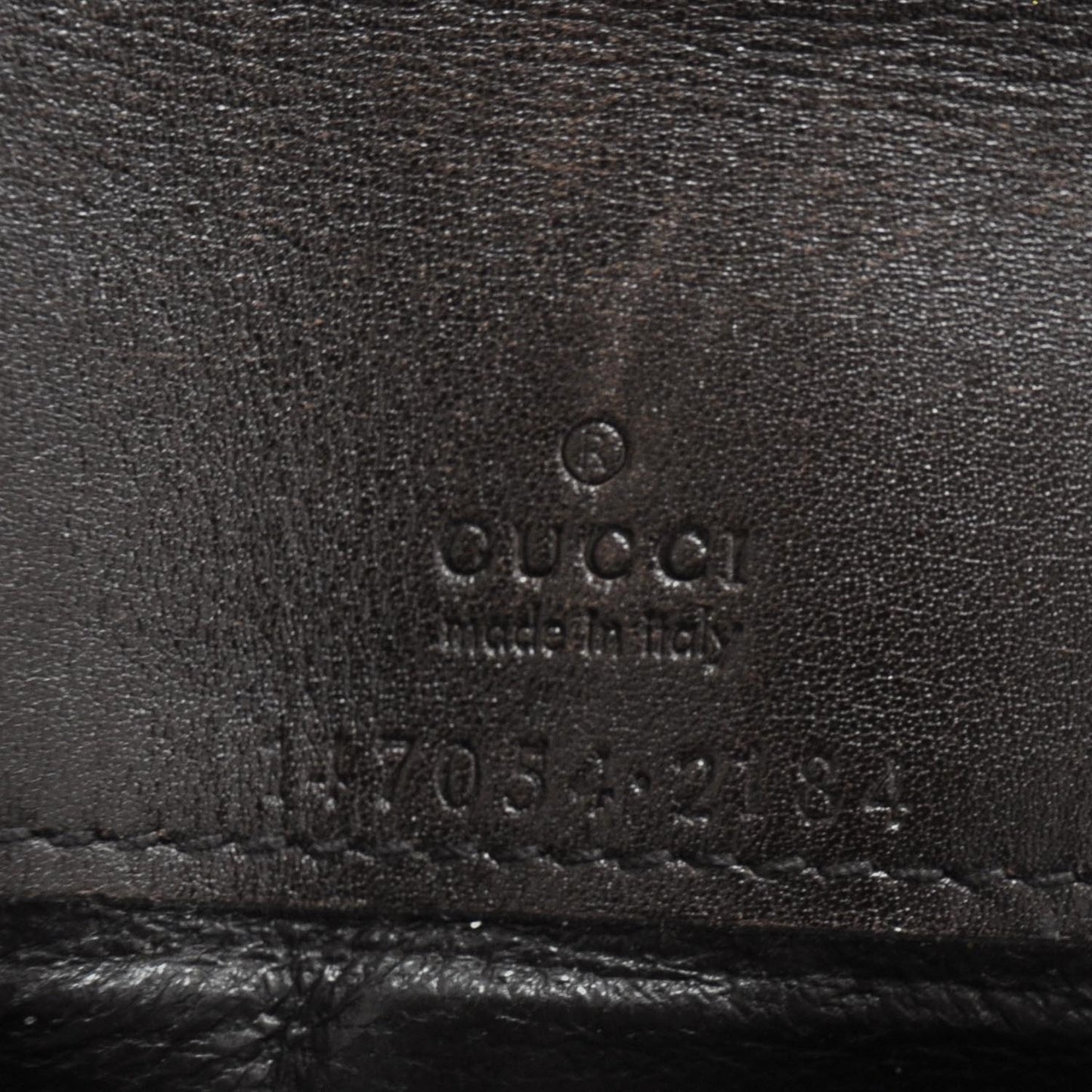 Guccissima Leather Envelope Clutch Chocolate Brown