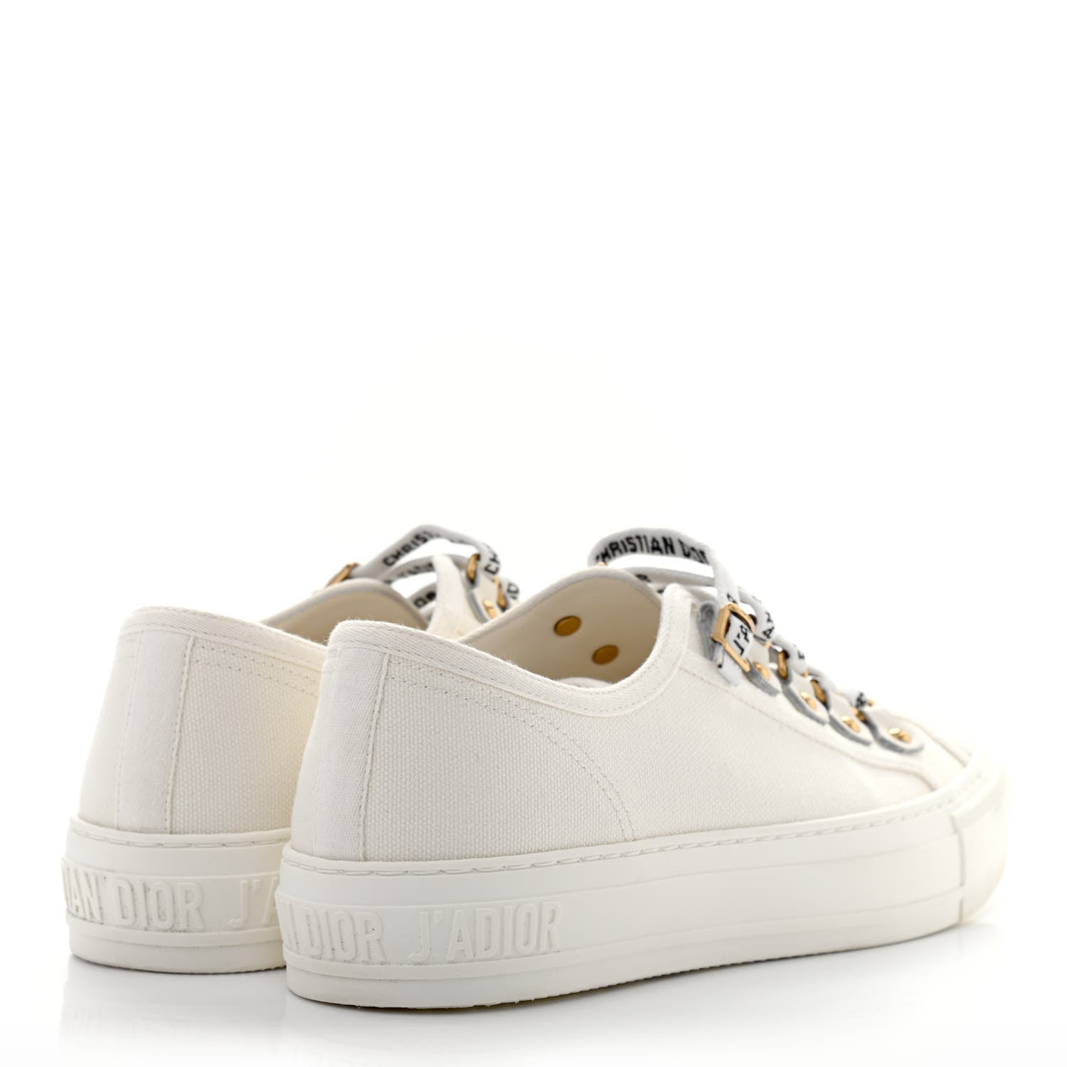 Christian Dior Canvas Walk'n Dior Low Top Sneakers 37 White 4 of 8
