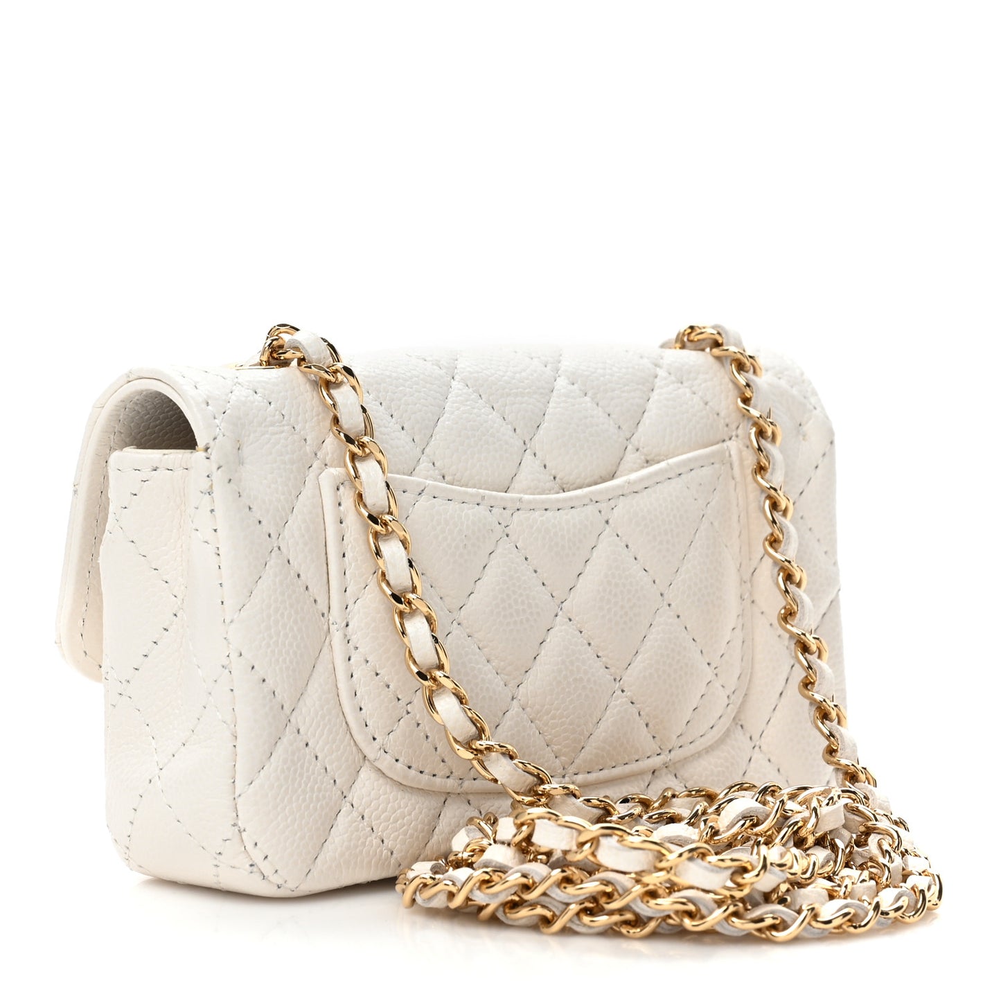 Lambskin Calfskin Tweed Success Story Set of 4 Minis Bags White