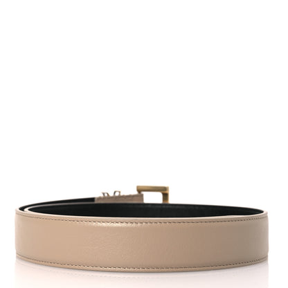 Saint Laurent Smooth Calfskin Monogram Square Buckle Belt 70 28 Light Brown 2 of 6