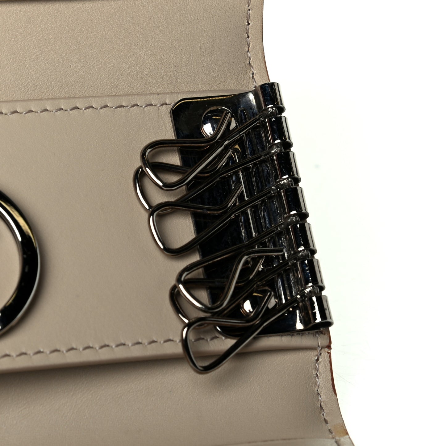 Calfskin 6 Key Holder Case Brown