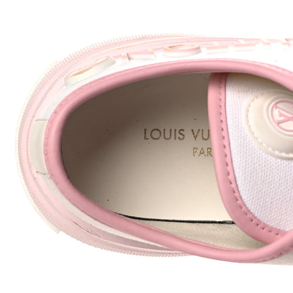 Louis Vuitton Canvas LV Squad Sneakers 39 White Pink 7 of 10