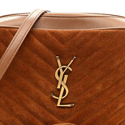 Saint Laurent Suede Matelasse Monogram Lou Camera Bag Cinnamon 7 of 10