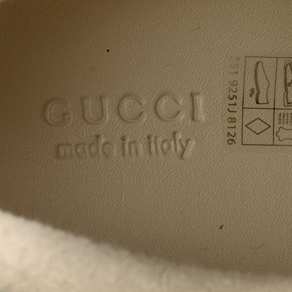 Gucci Lame Canvas Nubuck Crystal GG Monogram Womens Screener 50mm Sneakers 38 Beige Blue Orange 6 of 9
