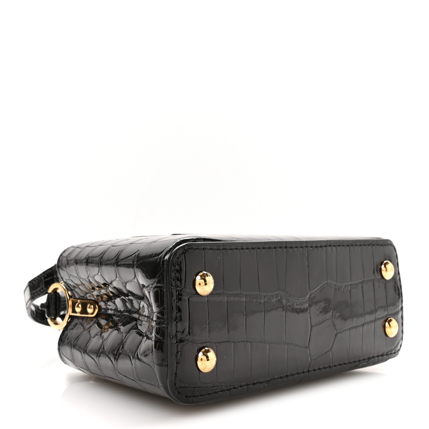 Louis Vuitton Crocodile Mini Capucines Black 5 of 11