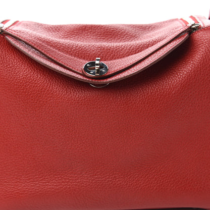 Hermes Taurillon Clemence Lindy 30 Rouge Vif 9 of 9