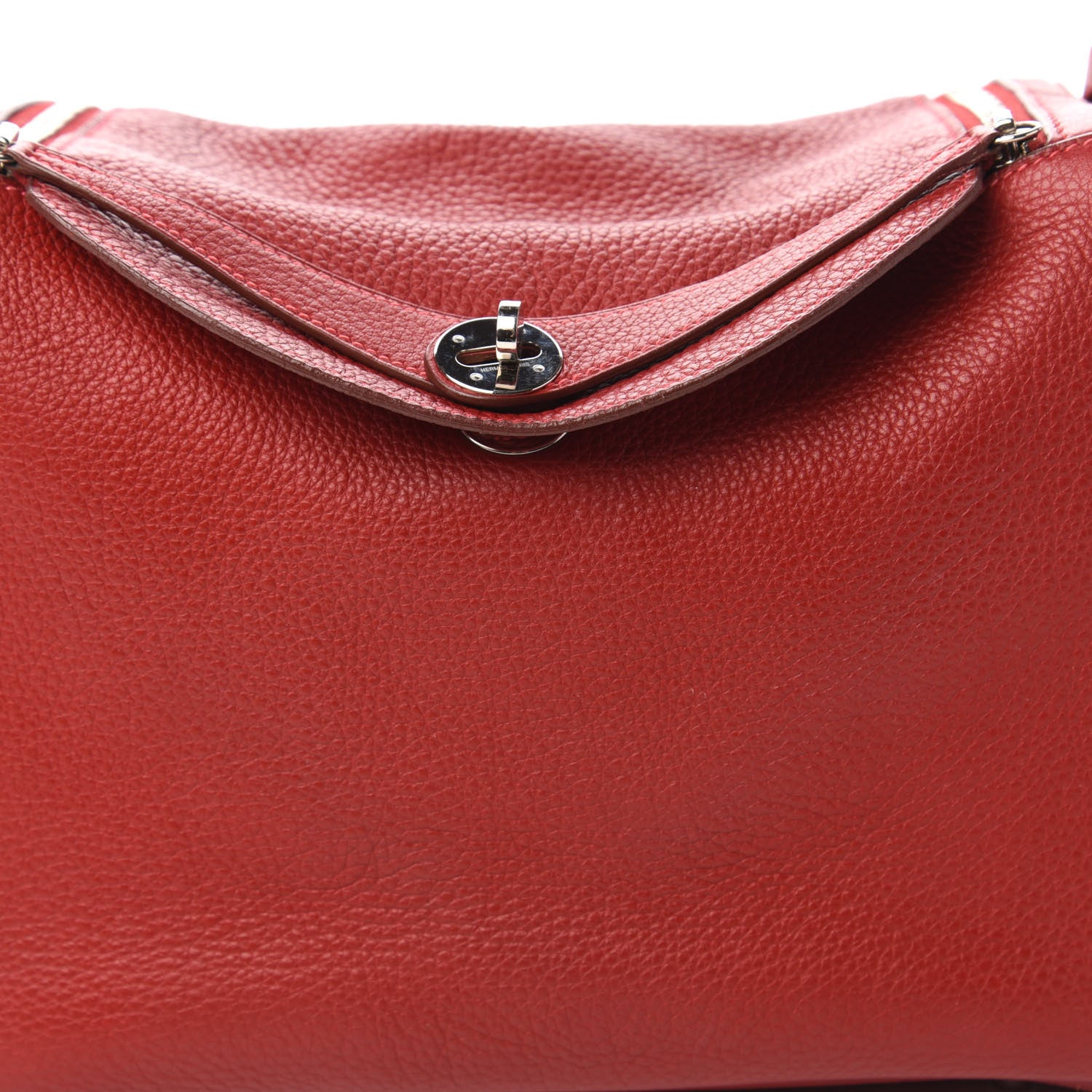 Hermes Taurillon Clemence Lindy 30 Rouge Vif 9 of 9