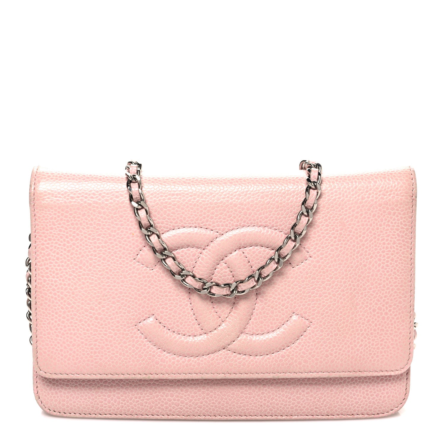 Chanel Caviar Timeless CC Wallet on Chain WOC Pink 1 of 10