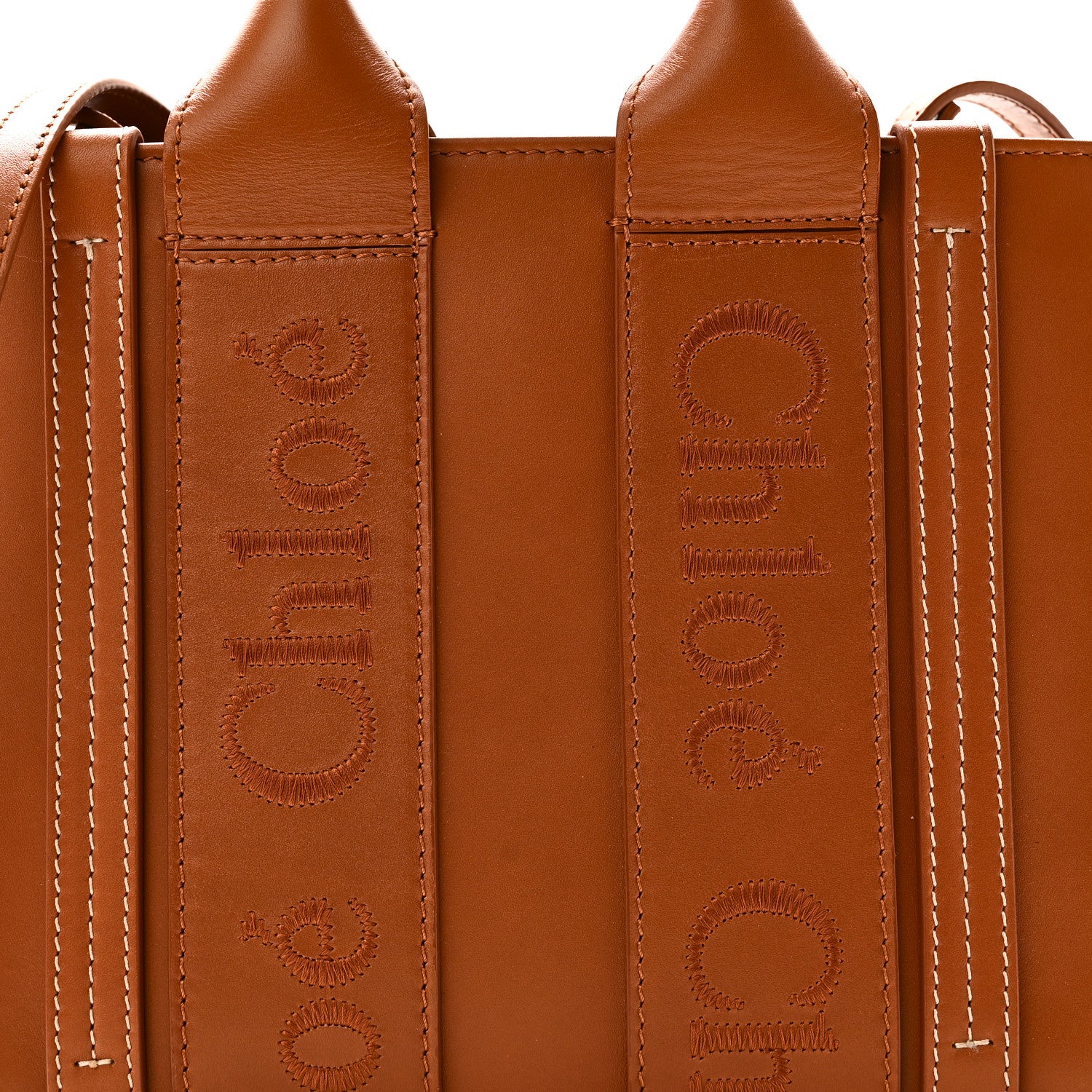 Chloe Calfskin Small Woody Tote Caramel 7 of 10