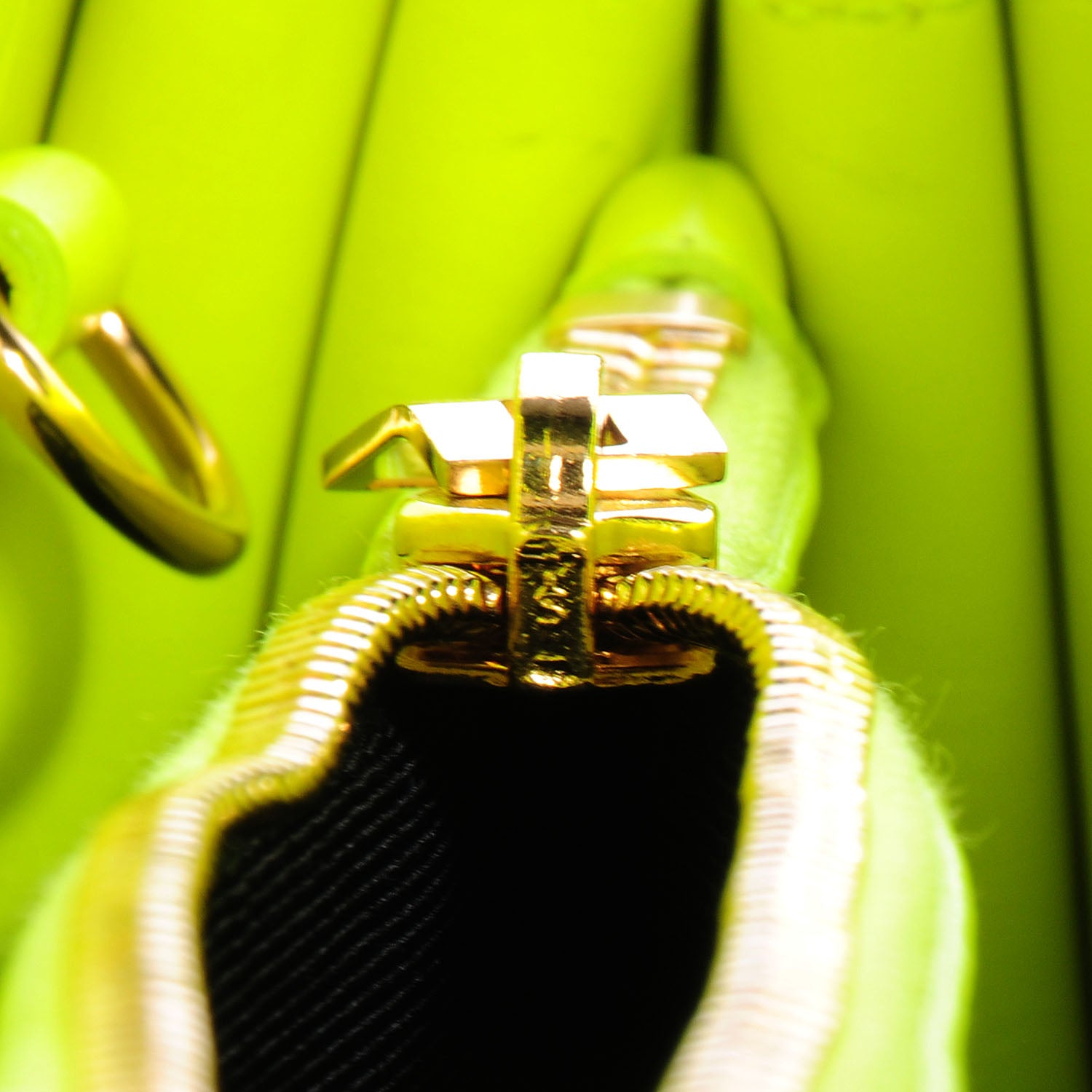 Saint Laurent Leather Small Sac de Jour Bag Neon Yellow 8 of 10