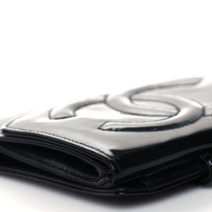 Chanel Patent Timeless CC Compact French Wallet Black 11 of 15