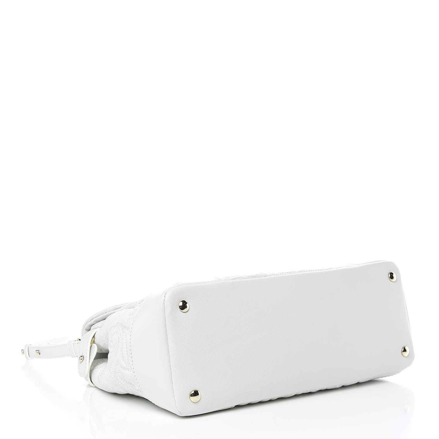 Versace Nappa Barocco Quilted Altea Vanitas Satchel White 5 of 17