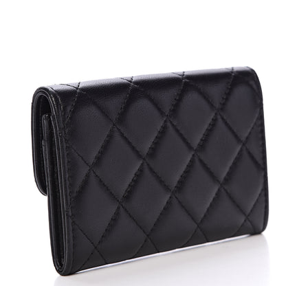Chanel Lambskin Quilted Flap Card Holder Black 2 of 12