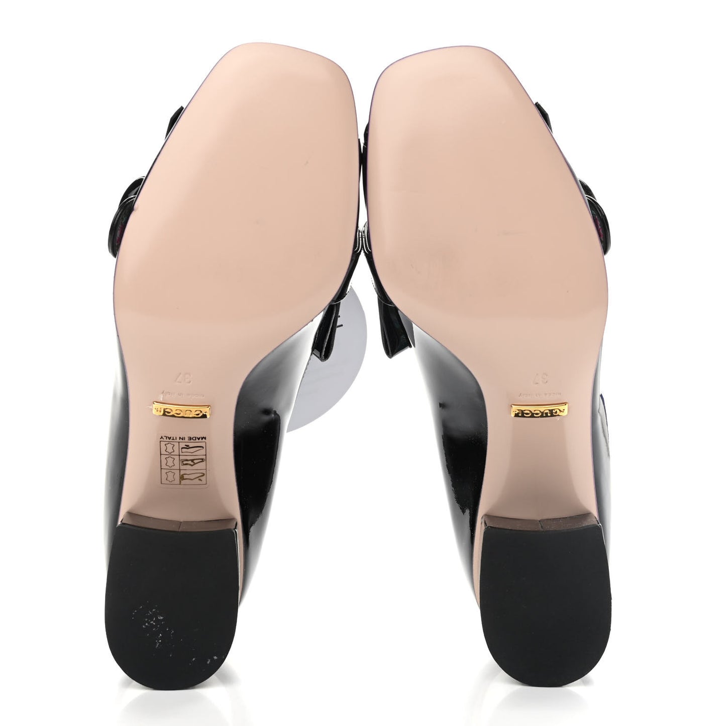 Vernice GG Marmont Fringe 50mm Loafer Pumps 37 Black