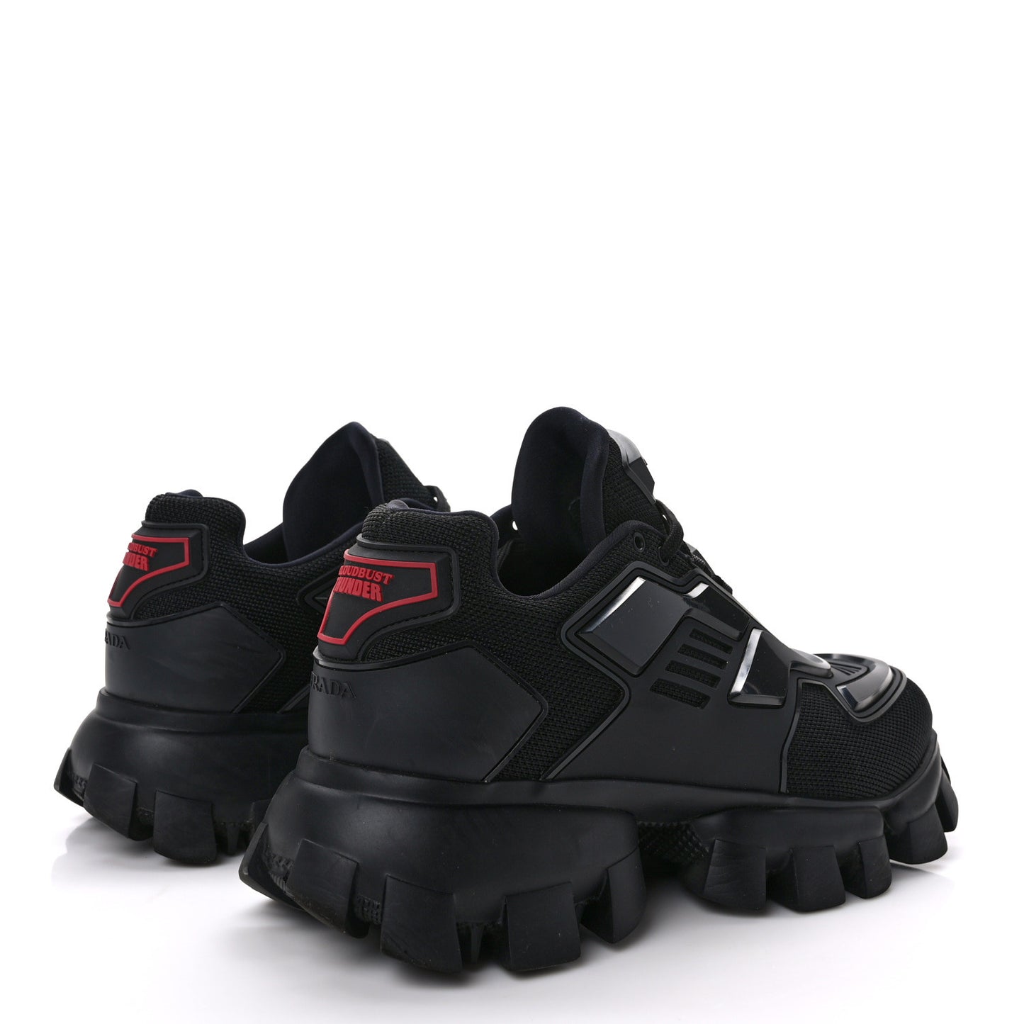 Rubber Knit Fabric Mens Cloudbust Thunder Sneakers 10 Black
