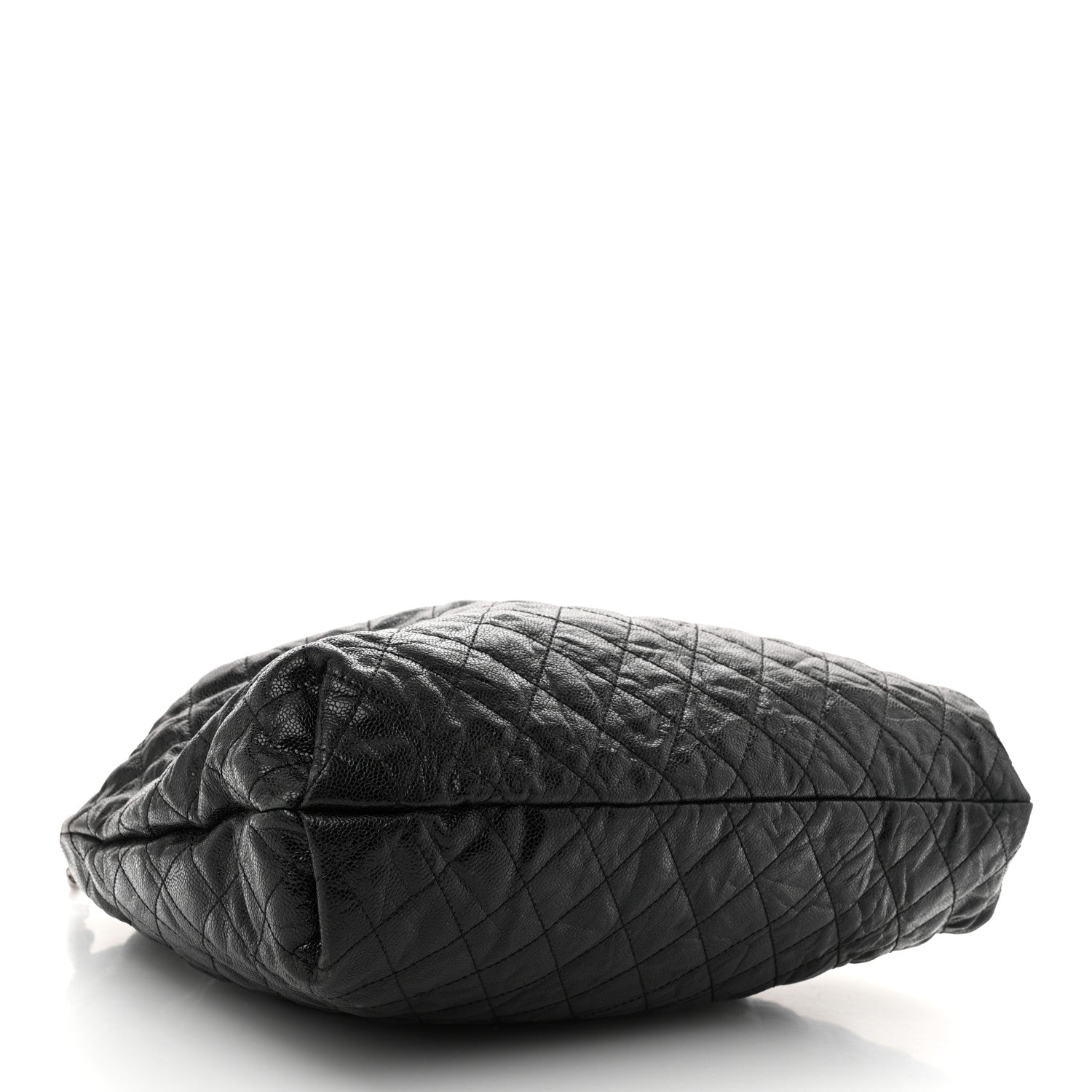 Chanel Distressed Glazed Caviar Quilted Large Elastic Tote Black 4 of 12