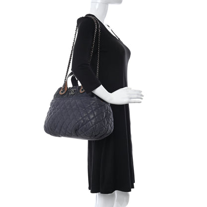 Chanel Iridescent Calfskin Small In The Mix Tote Navy 2 of 8