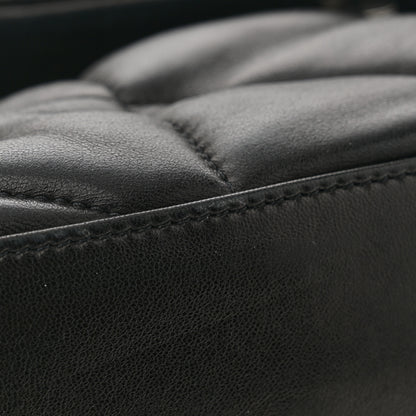 Saint Laurent Lambskin Quilted Small Loulou Puffer Monogram Chain Satchel Black 11 of 11