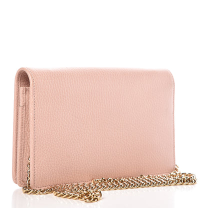Gucci Dollar Calfskin Mini GG Marmont Chain Wallet Perfect Pink 3 of 15