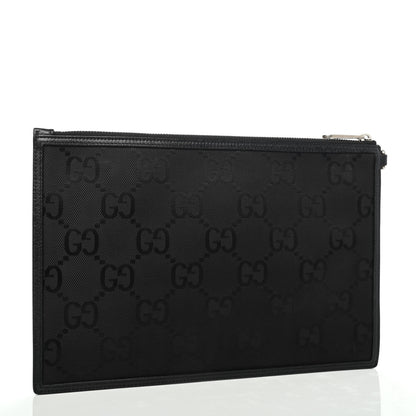 Gucci Econyl Nylon Monogram Off The Grid Zip Pouch Black 2 of 4