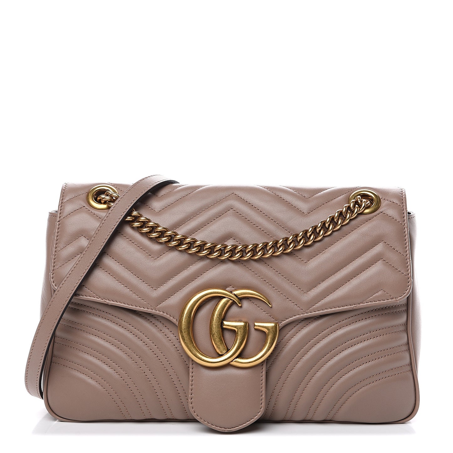 Calfskin Matelasse Medium GG Marmont Shoulder Bag Porcelain Rose