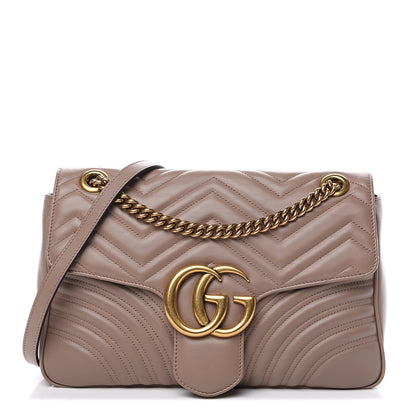 Gucci Calfskin Matelasse Medium GG Marmont Shoulder Bag Porcelain Rose 1 of 12